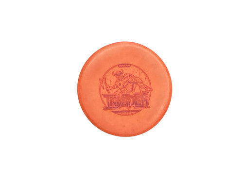 Vist Large View of Product Image Which is Used Innova NEXUS INVADER Disc Golf Putter Orange