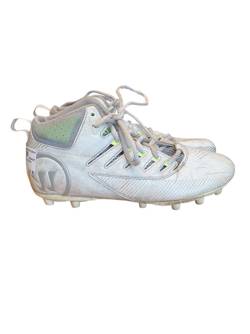 Vist Large View of Product Image Which is Used Warrior LAX Cleats Mens White Senior 7.5