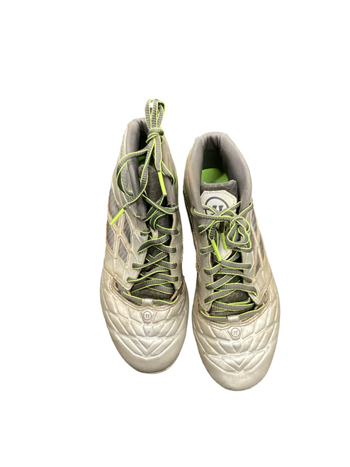 Vist Large View of Product Image Which is Used Warrior LAX Cleats Mens Silver Senior 4