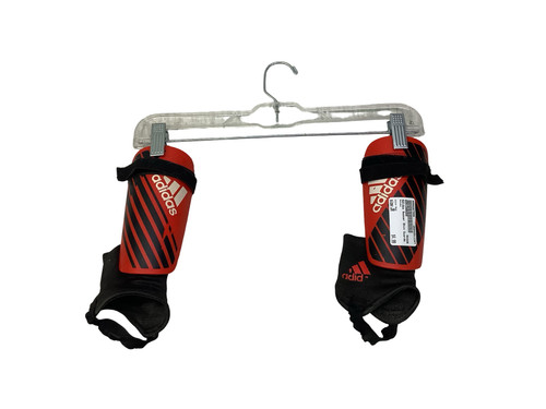 Vist Large View of Product Image Which is Used Adidas Soccer Shin Guards Junior Red Junior