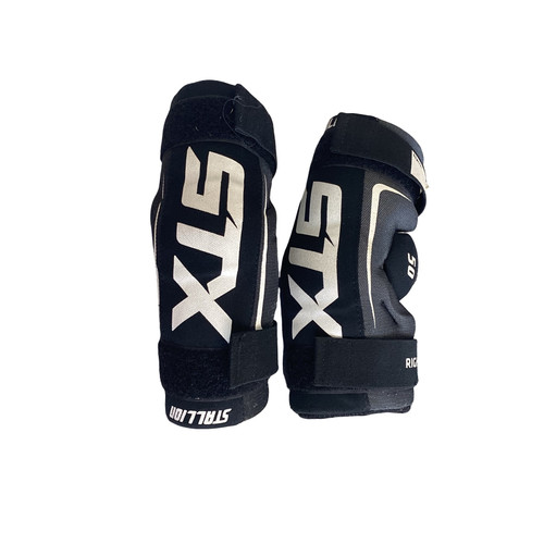 Vist Large View of Product Image Which is Used STX 50 ARM PADS Lacrosse Arm Pads/Guards Black MD