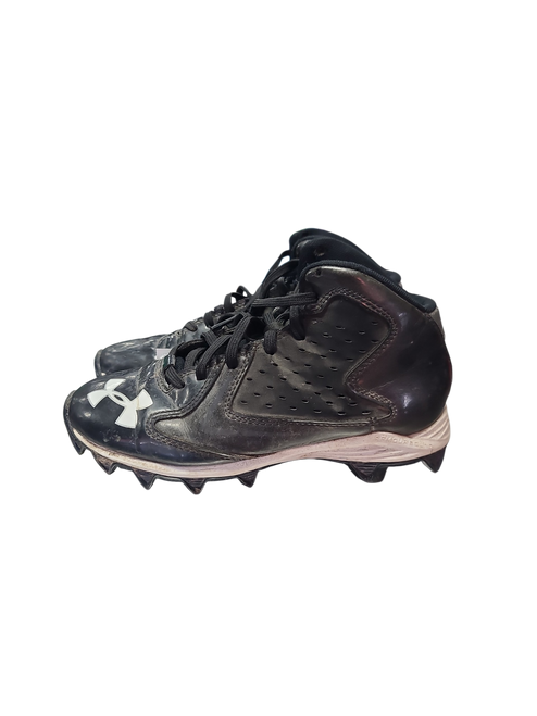Vist Large View of Product Image Which is Used Under Armour Jr FB Cleats Black Junior 03