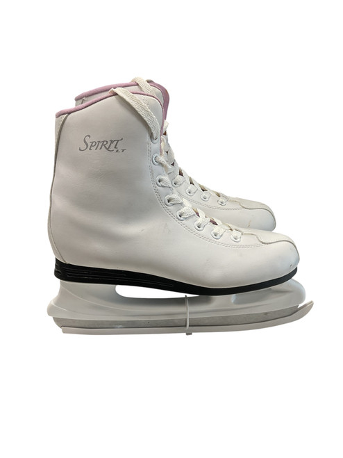 Vist Large View of Product Image Which is Used Lake Placid SPIRIT LT SZ 8 Womens Softboot Skate White Senior 8