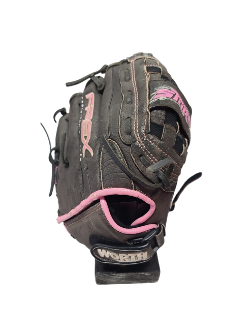 Vist Large View of Product Image Which is Used Worth STORM RH Throw Fastpitch Gloves Brown 11"