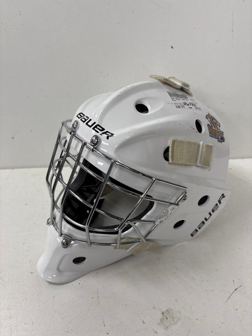 Vist Large View of Product Image Which is Used Bauer 930 Senior Goalie Helmet/Mask White S/M