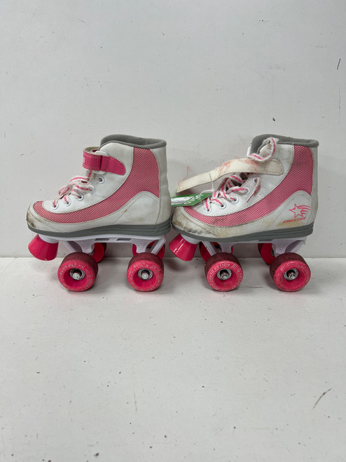 Vist Large View of Product Image Which is Used FIRESTAR ROLLER Junior Roller Quad Skates White Junior 01