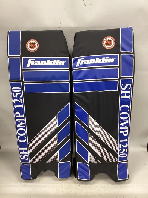 Vist Large View of Product Image Which is Used Franklin SH COMP 1250 Street Leg Pads Black L/XL