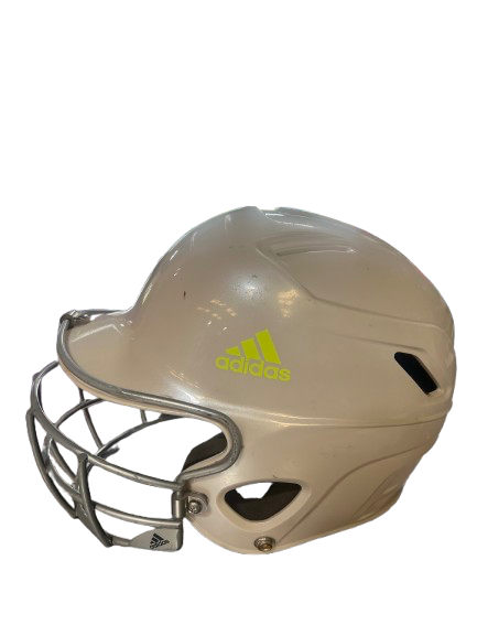 Vist Large View of Product Image Which is Used Adidas ADIDAS CLIMACOOL HELMET W/MASK Batting Helmet w/Mask White MD