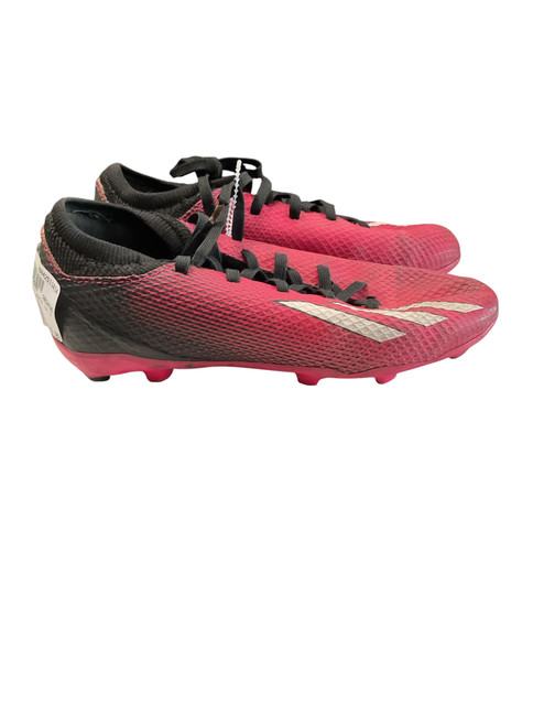 Vist Large View of Product Image Which is Used Adidas Soccer Cleats Black And Pink Junior 02.5