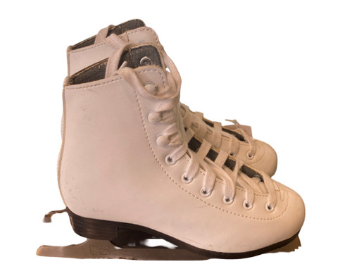 Vist Large View of Product Image Which is Used WinnWell FIGURE SKATE Girls Figure Skate White Youth 13.0