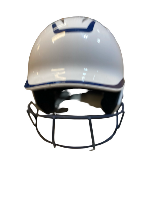 Vist Large View of Product Image Which is Used Champro WHITE Batting Helmet w/Mask White MD