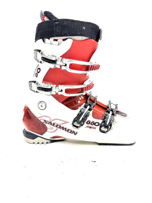 Vist Large View of Product Image Which is Used Salomon MISSION 880 Mens DH Ski Boot White 295 MP - M11.5