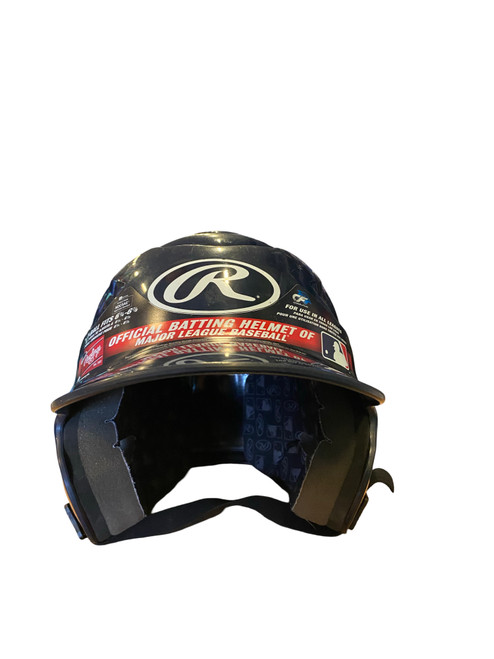 Vist Large View of Product Image Which is Used Rawlings BLACK Batting Helmet No Mask Black One Size