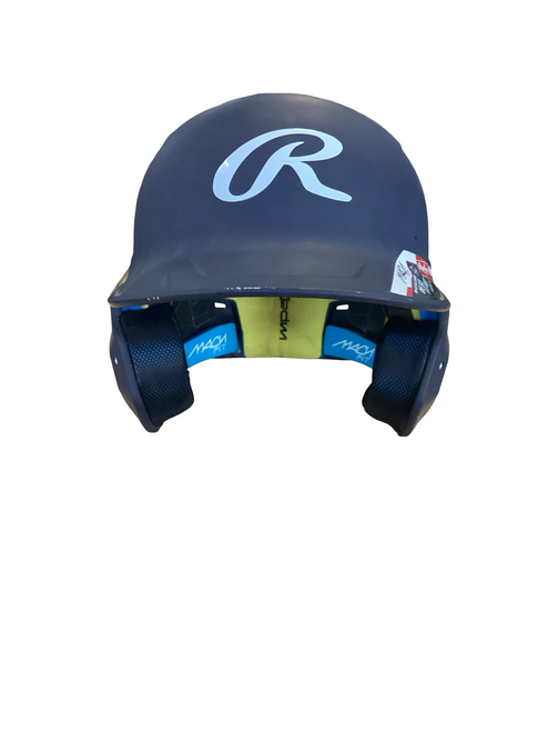 Vist Large View of Product Image Which is Used Rawlings IMPAX Batting Helmet No Mask Navy Blue M/L