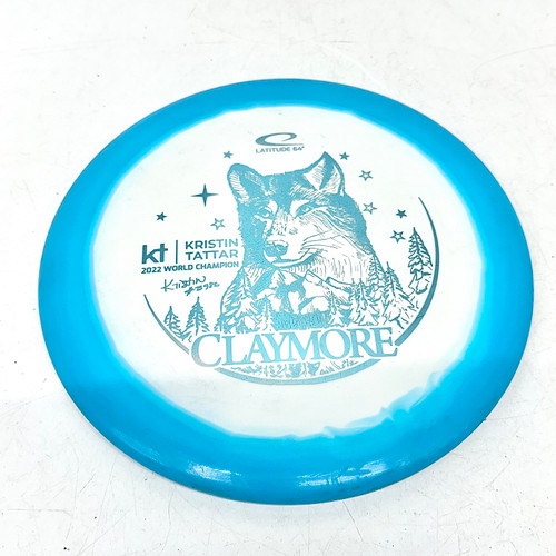 Vist Large View of Product Image Which is Used Dynamic Discs TATTAR GOLD ORBIT CLAYMORE Disc Golf Mid Range Carolina Blue 177g