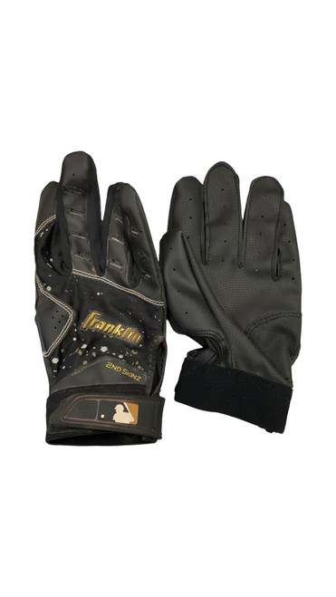 Vist Large View of Product Image Which is Used Franklin BB/SB Batting Gloves Black XS