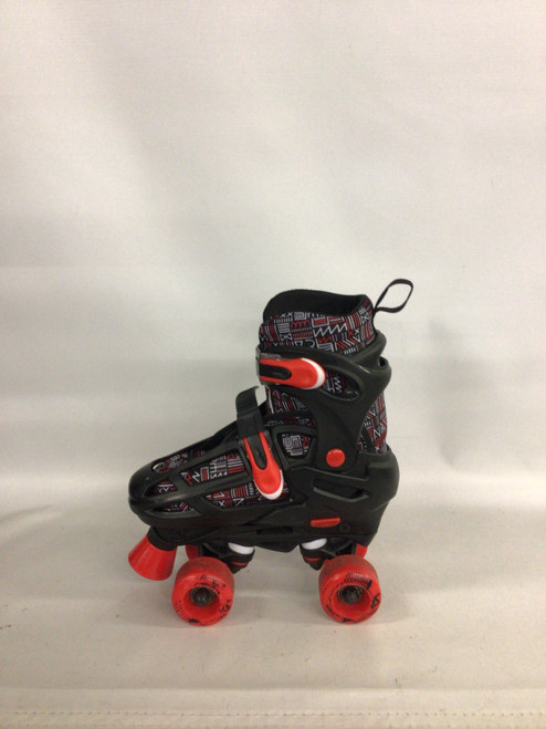 Vist Large View of Product Image Which is Used RED AND BLACK ROLLER SKATES Senior Roller Quad Skates Black Senior 5