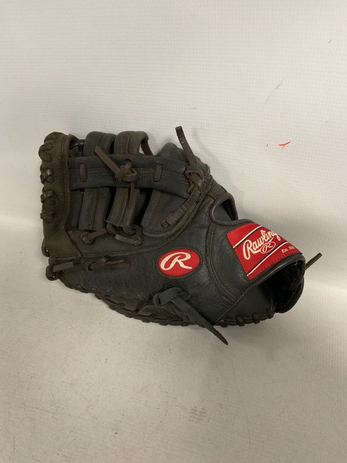 Vist Large View of Product Image Which is Used Rawlings PREMIUM SERIES BB/SB First Base LH Throw Black 12 1/2"