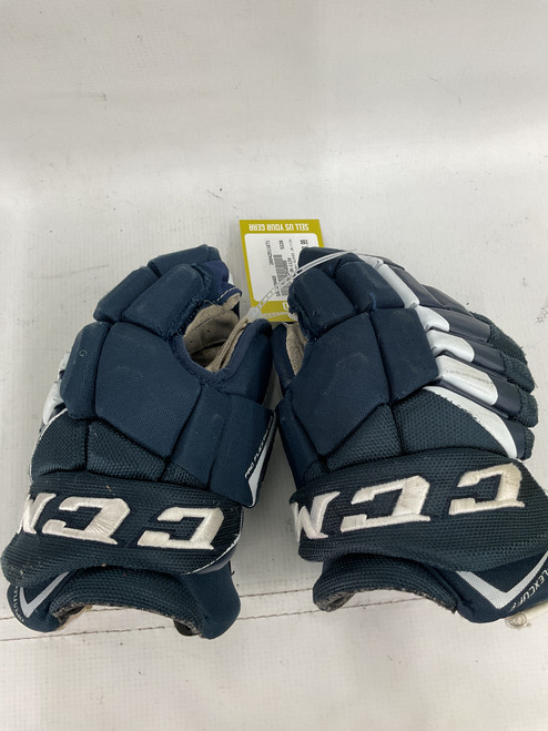 Vist Large View of Product Image Which is Used CCM GLOVES JR-11IN Junior Gloves Navy Blue 11"