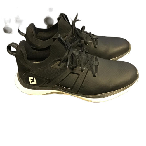 Vist Large View of Product Image Which is Used FootJoy Men's Hyperflex Golf Shoes Black Senior 12