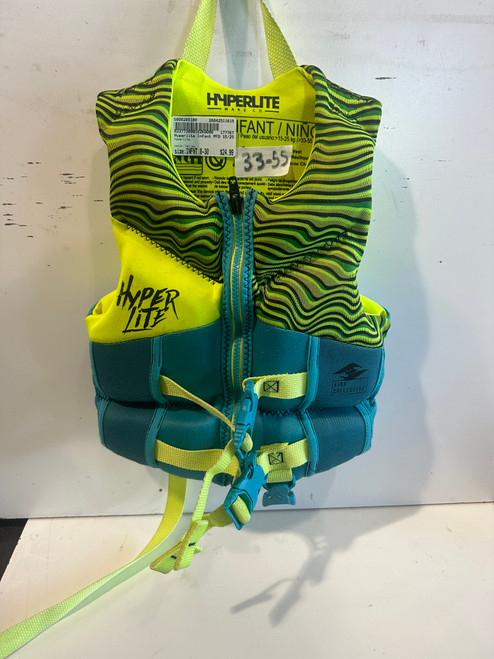 Vist Large View of Product Image Which is Used Hyperlite Infant PFD Yellow Infant 33-55