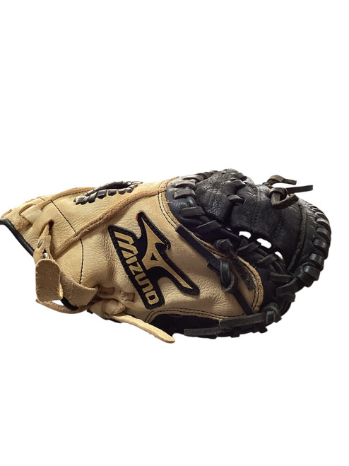 Vist Large View of Product Image Which is Used Mizuno CATCHERS MITT BB/SB Catchers RH Throw Tan 32 1/2"