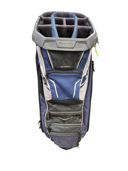 Vist Large View of Product Image Which is Used Taylormade SAN CLEMENTE 10-Way Golf Cart Bag Navy Blue w/ Rain Hood