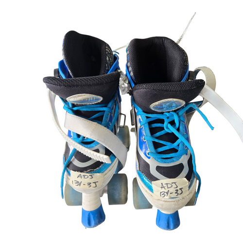 Vist Large View of Product Image Which is Used AOKIWO ADJ 13Y-3J QUAD SKATES Junior Roller Quad Skates Royal Blue Adjustable