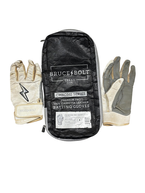 Vist Large View of Product Image Which is Used BB/SB Batting Gloves White Youth