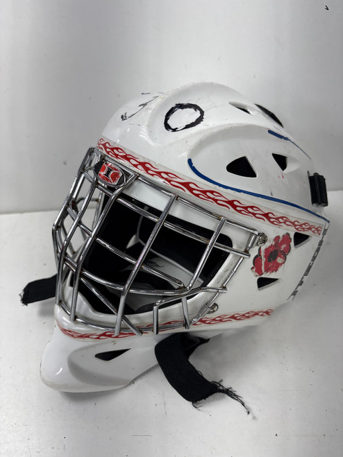 Vist Large View of Product Image Which is Used Itech PROFILE 1200 JR Junior Goalie Helmet/Mask White One Size