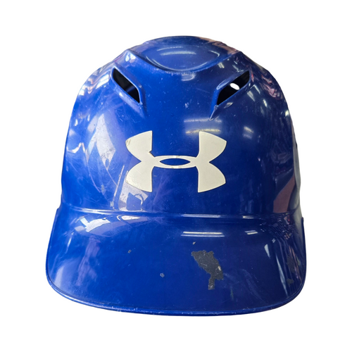 Vist Large View of Product Image Which is Used Under Armour BATTING HELMET 6 1/2 - 7 1/2 Batting Helmet No Mask Royal Blue One Size