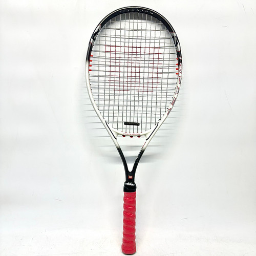 Vist Large View of Product Image Which is Used Wilson IMPACT TITANIUM Adult Tennis Racquet None 4 3/8"