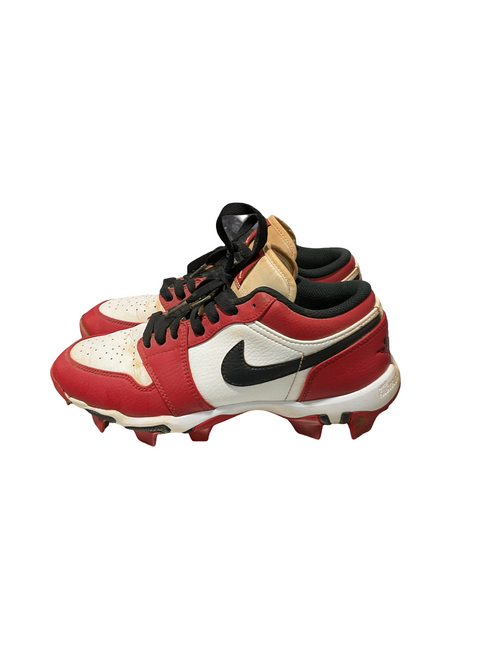 Vist Large View of Product Image Which is Used Nike AIR JORDAN BB/SB Cleats Red And White Youth 06.0