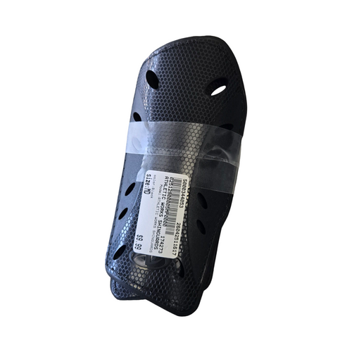 Vist Large View of Product Image Which is Used ATHLETIC WORKS SHINGUARDS Soccer Shin Guards Junior Black MD