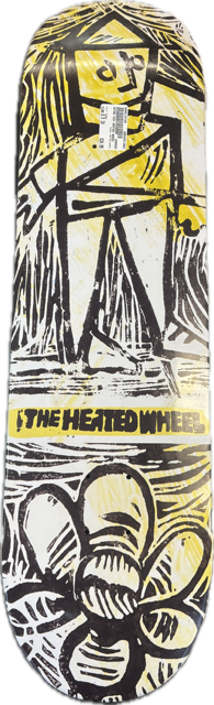 Vist Large View of Product Image Which is Used HEATED WHEEL Skateboard Deck Only Green 8 1/2"
