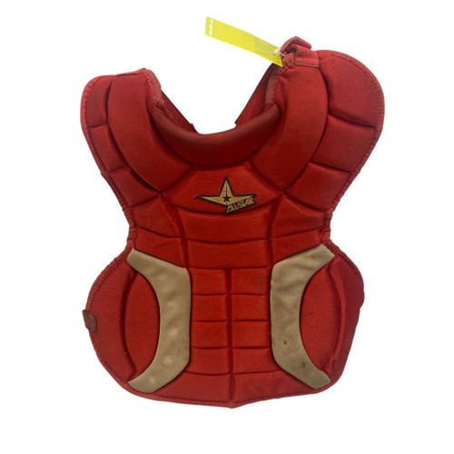 Vist Large View of Product Image Which is Used All-Star CP912PS 9-12 YEARS OLD Catchers Chest Protector Red Youth