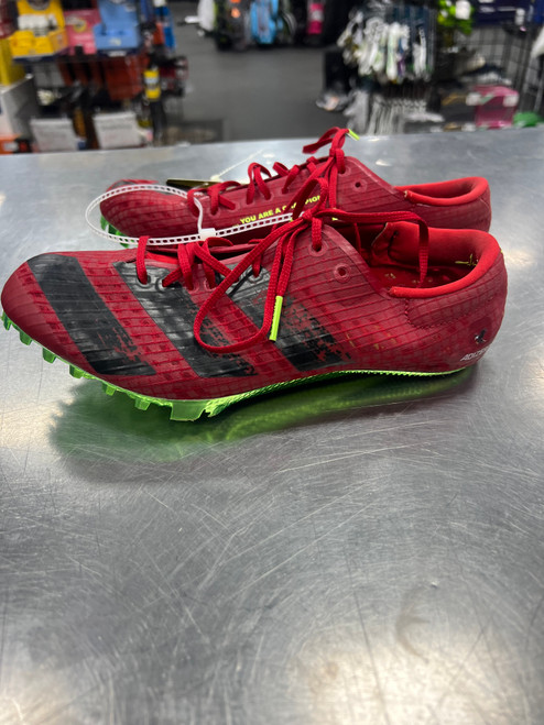 Vist Large View of Product Image Which is Used Adidas ADIZERO Track & Field Cleats Adult Red Senior 6