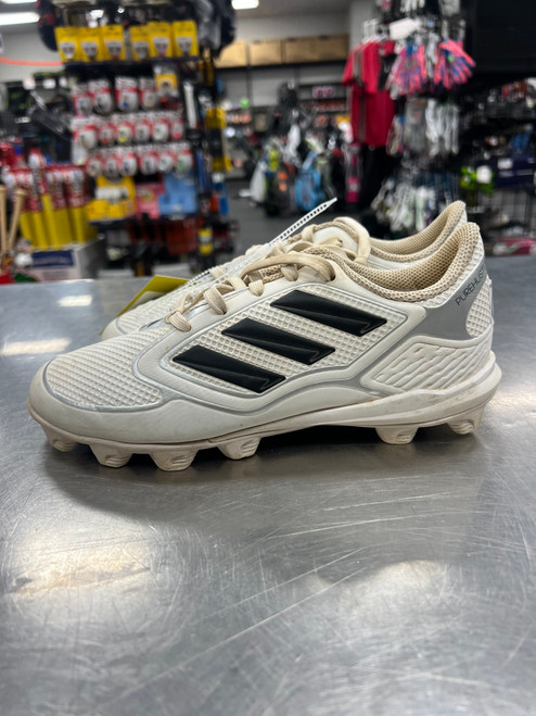 Vist Large View of Product Image Which is Used Adidas PURE HUSTLE BB/SB Cleats White Senior 6
