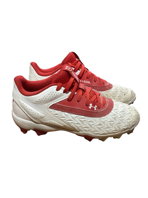Vist Large View of Product Image Which is Used Under Armour BB/SB Cleats Red Junior 04
