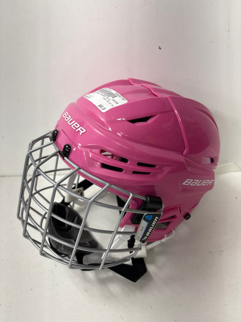 Vist Large View of Product Image Which is Used Bauer RE-AKT 55 Helmet Cage Combo Pink SM