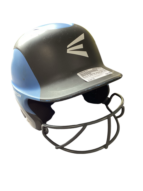 Vist Large View of Product Image Which is Used Easton EASTON ALPHA CBL GRY W FACEMASK Batting Helmet w/Mask Carolina Blue LG