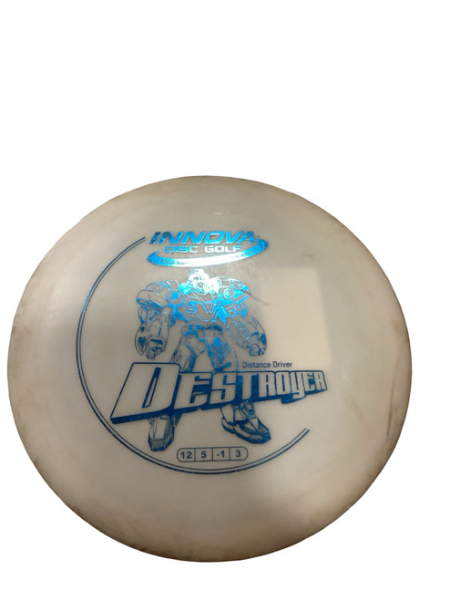 Vist Large View of Product Image Which is Used Innova DX DESTROYER Disc Golf Driver White 168g