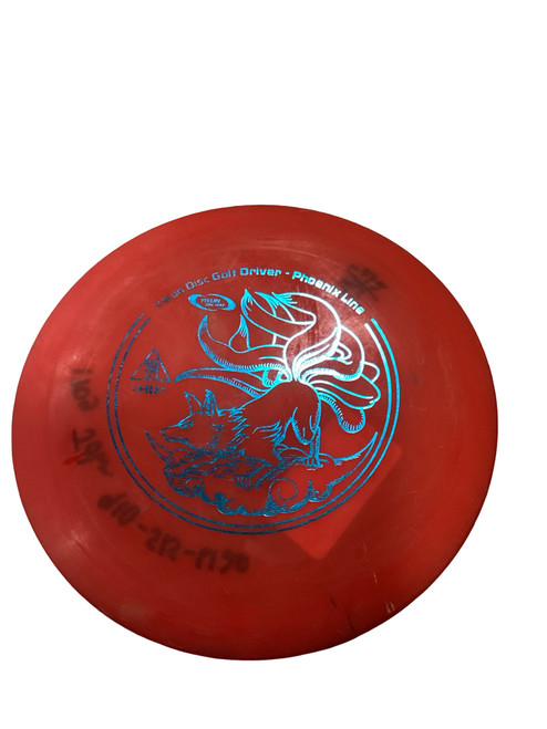 Vist Large View of Product Image Which is Used YIKUN DISC HU PHOENIX LINE Disc Golf Driver Red 170g