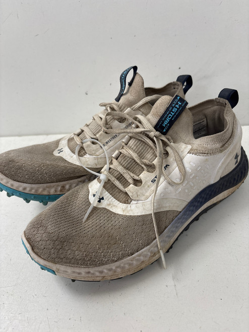Vist Large View of Product Image Which is Used Under Armour STORM Mens Golf Shoes White Senior 8