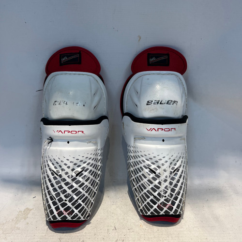 Vist Large View of Product Image Which is Used Bauer BAUER HOCKEY VAPOR SHINGUARD Youth Shin Guards White 8 1/2"
