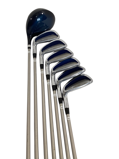 Vist Large View of Product Image Which is Used Powerbilt PB100 Womens Iron Set Left Hand 6 Iron to Pitching Wedge