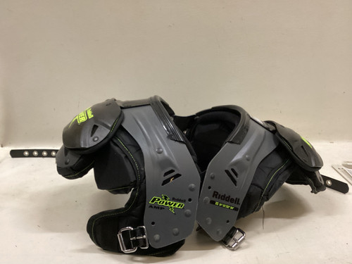 Vist Large View of Product Image Which is Used Riddell POWER AMP FB Shoulder Pads Neon Green XS