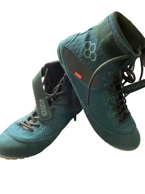 Vist Large View of Product Image Which is Used Rudis Wrestling Shoes Teal Senior 13