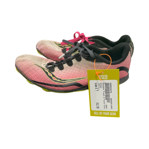Vist Large View of Product Image Which is Used Saucony Track & Field Cleats Adult Pink Senior 7