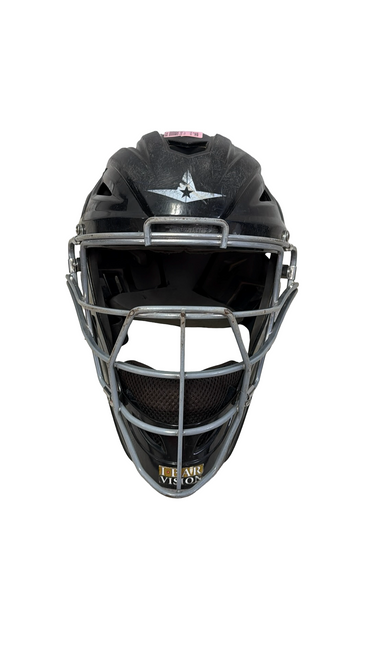 Vist Large View of Product Image Which is Used All-Star Junior Baseball Catchers Helmet w/Mask Black mfg 2022